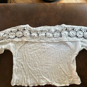 Staring at Stars crochet short sleeve crop top